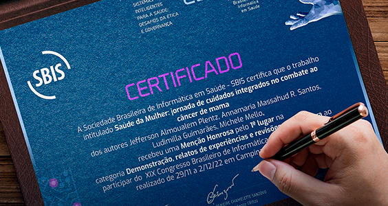 Projeto Saúde da Mulher conquista menção honrosa no XIX Congresso Brasileiro de Informática em Saúde